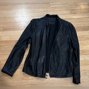 John Varvatos leather motorcycle jacket